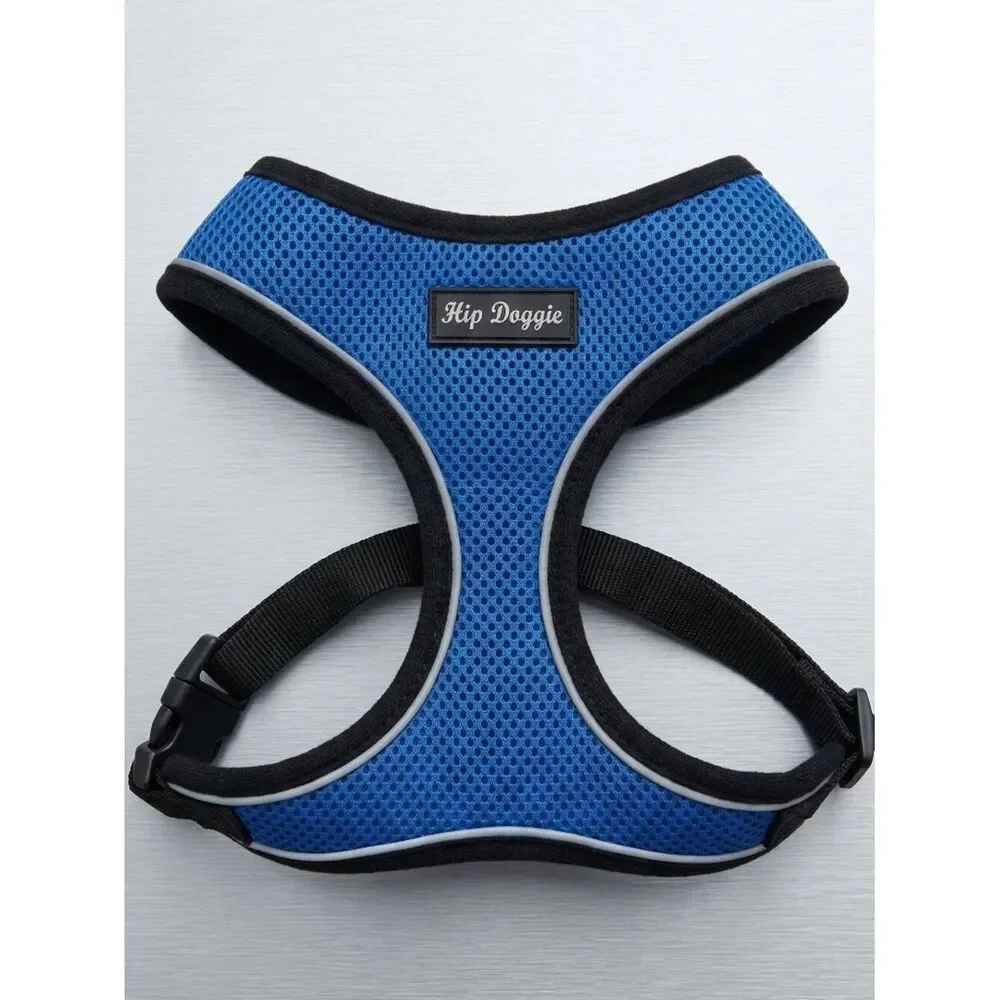 Pet Reflective Harness Vest - Royal Blue/Black - SZ M 16 -22